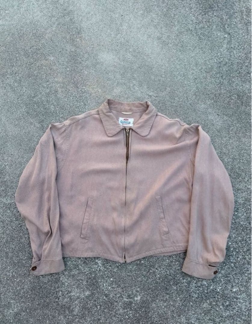 あ*様 50s CAMPUS rayon gabardine jacket 絣 Special! 1950's KASURI PATTERNED RAYON GABARDINE JACKET 50年代 絣