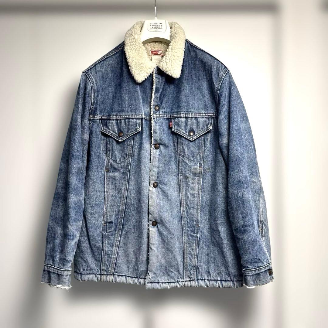 Levi’s リーバイス デニムボア ロング デニム 71605 ヴィンテージ 1970s Levi's 71605デニムボアジャケット ロング丈 表記38 - 古着屋