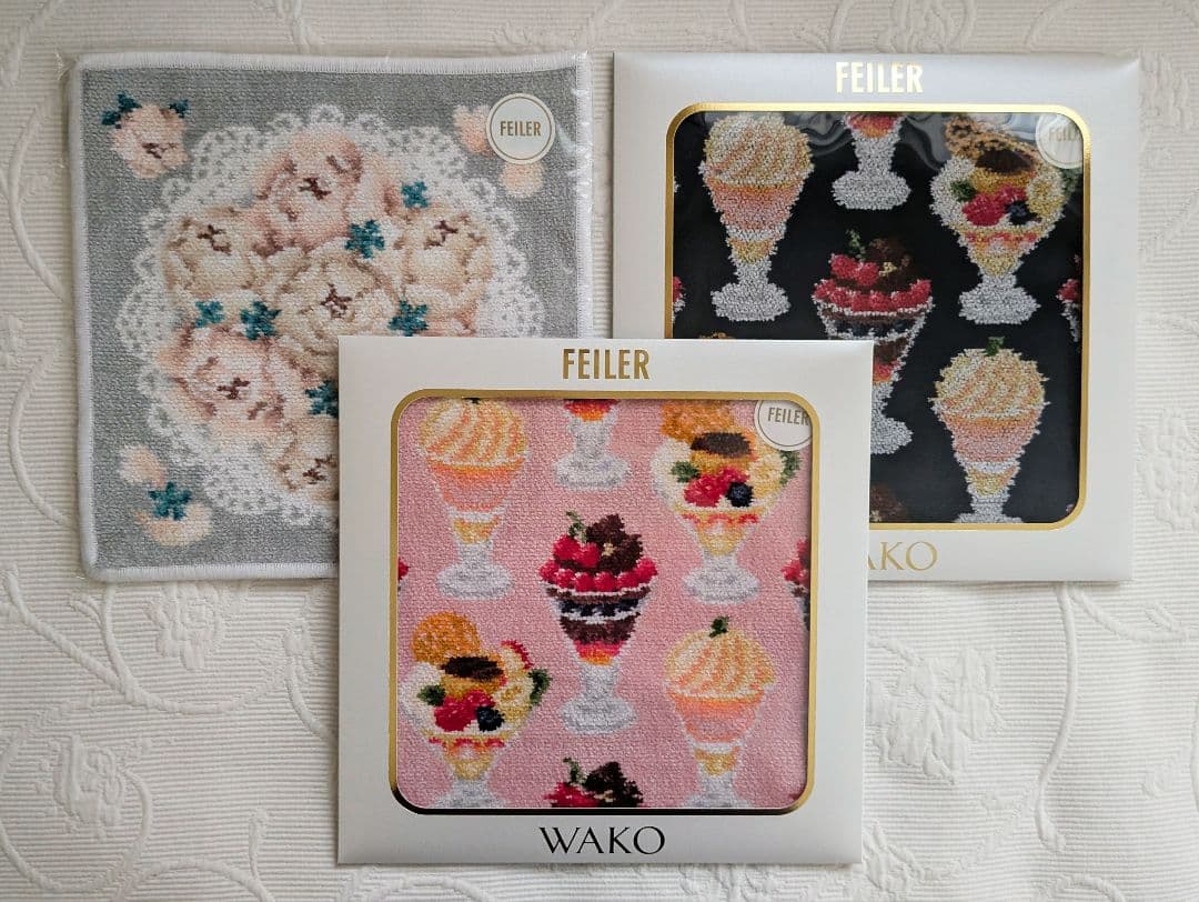 銀座和光×FEILER ピオニー ハンカチ 新品未開封3枚セット 銀座和光×FEILER ピオニー ハンカチ 新品未開封3枚セット - メルカリ