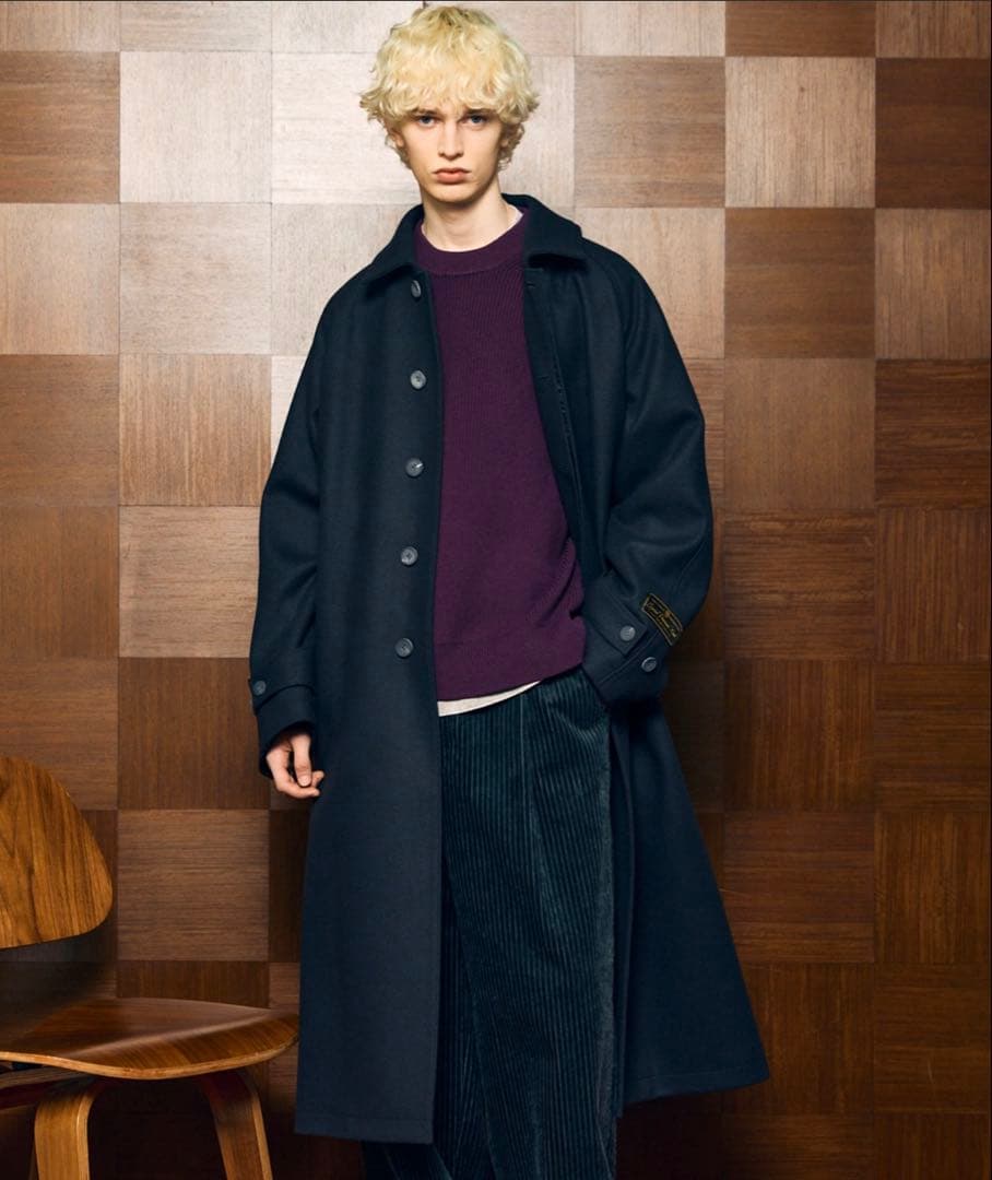 メゾンスペシャルSuper170’sプライムオーバー メルトン バルマカンコート Super170s Prime-Over Melton Balmachan Coat