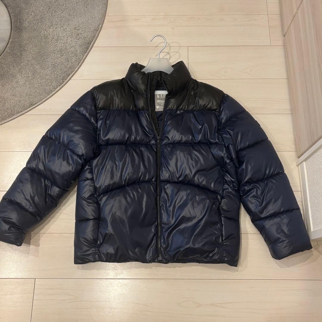 GAP RECYCLED PUFFER ダウンジャケット ネイビー - メルカリ