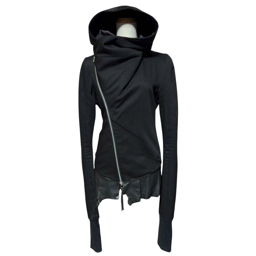 EKAM 00s archive jacket レザー×ツイル フードジャケット - メルカリ