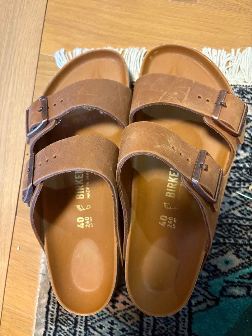 BIRKENSTOCK ブラウン サンダル サイズ40 Birkenstock Sandals Arizona Birk Mocha Brown sz 40 260 M7 Unisex