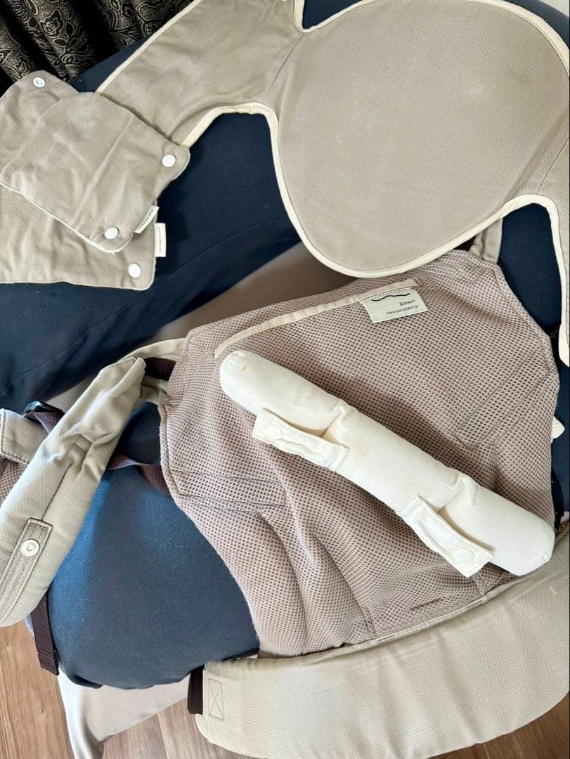 sun&beach サンアンドビーチ 抱っこ紐 付属品あり サンアンドビーチ(sun&beach)カーキグレー(OM-1)新生児から3歳頃まで