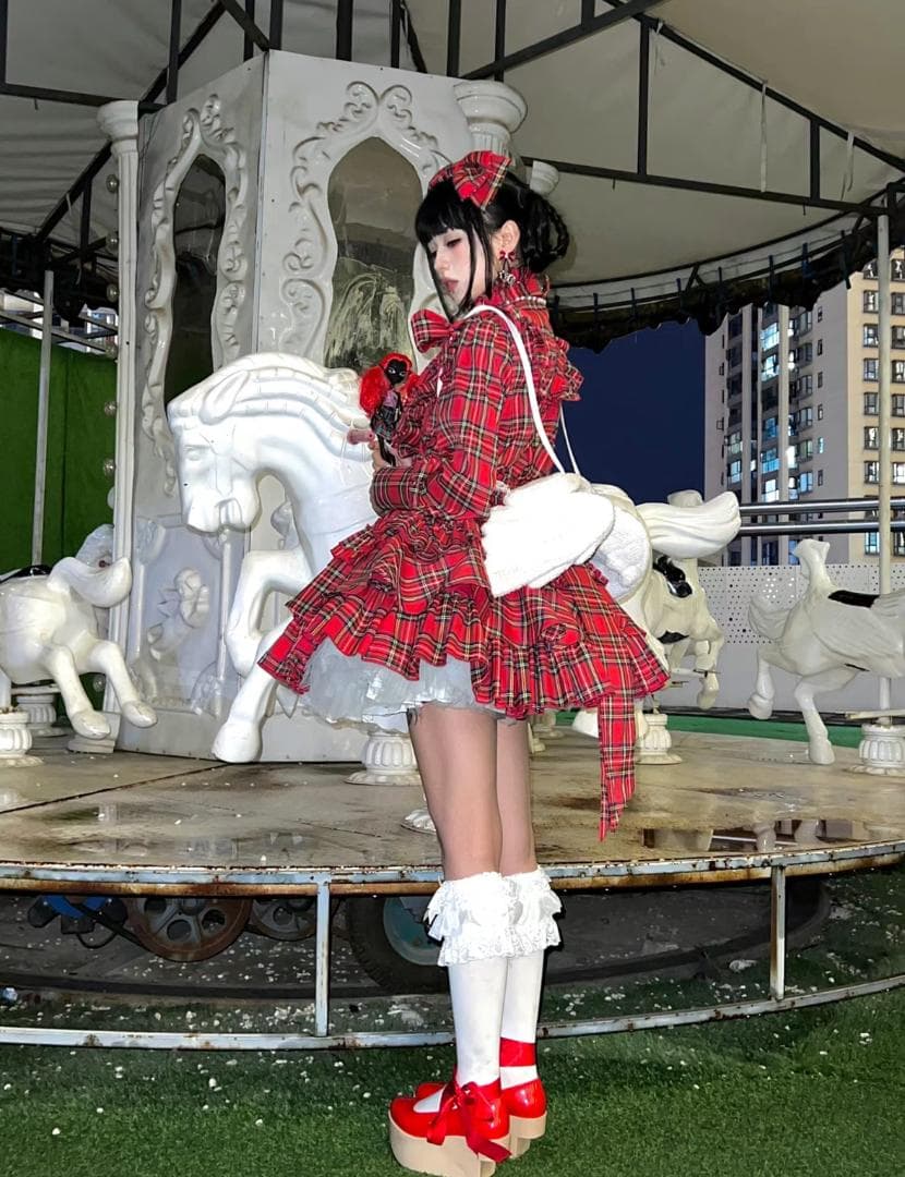 CATCOCOONクラシカルドール 長袖 セットアップ 赤チェック - メルカリ