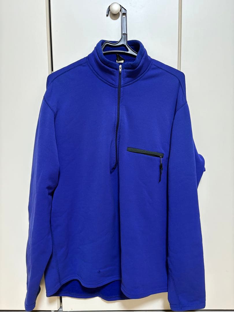 90s パタゴニア patagonia フリース　雪無しタグ　ハーフジップ 90年代 90s パタゴニア アウトドア アメリカ製 ハーフジップ 青 ブルー