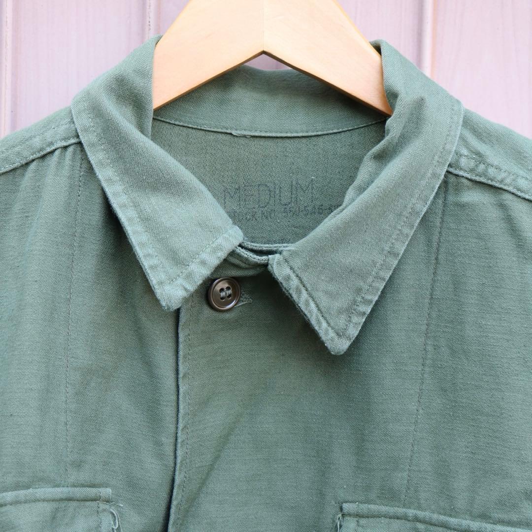 U.S.ARMY コットンサテンユーティリティシャツ　vintage