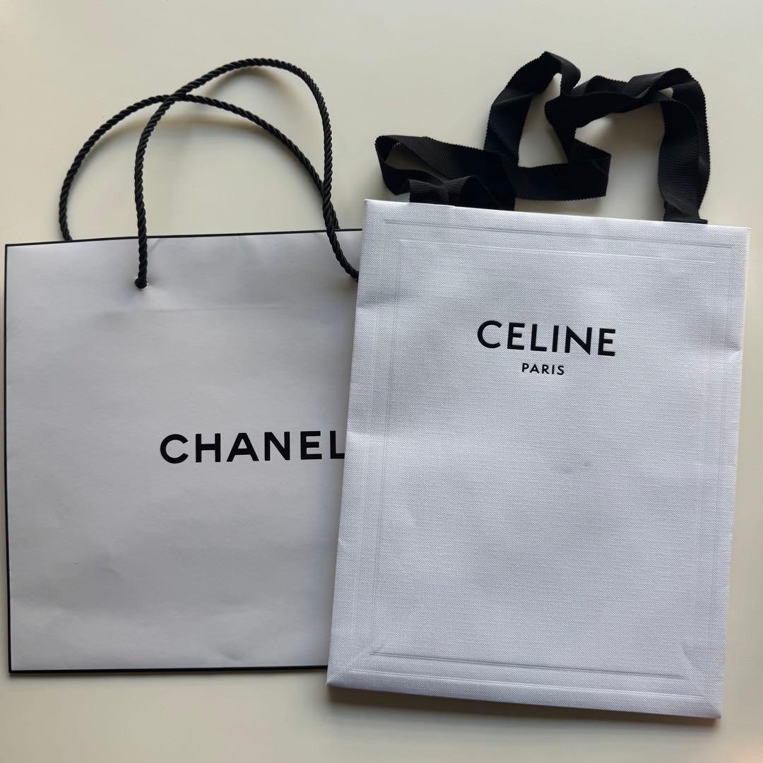 CHANEL CELINE ショップ袋 ショッパー紙袋2点セット - メルカリ
