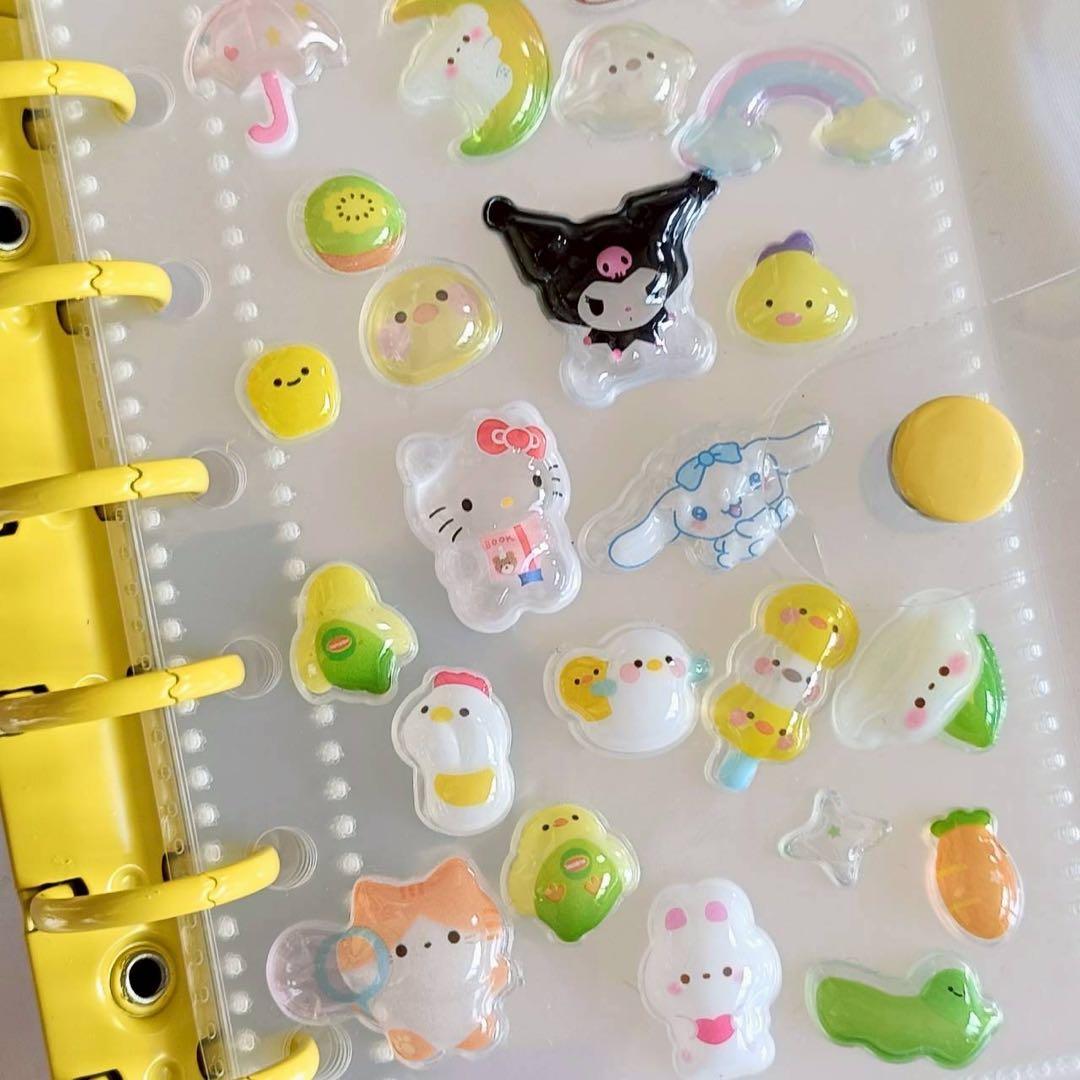 シール帳 A7 サンリオ おまけ リフィル10枚 ぷっくりシール付き 透明
