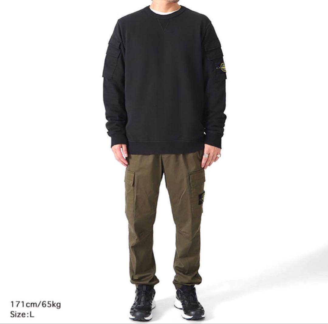 STONE ISLAND クルーネックスウェット ブラック Lサイズ - メルカリ