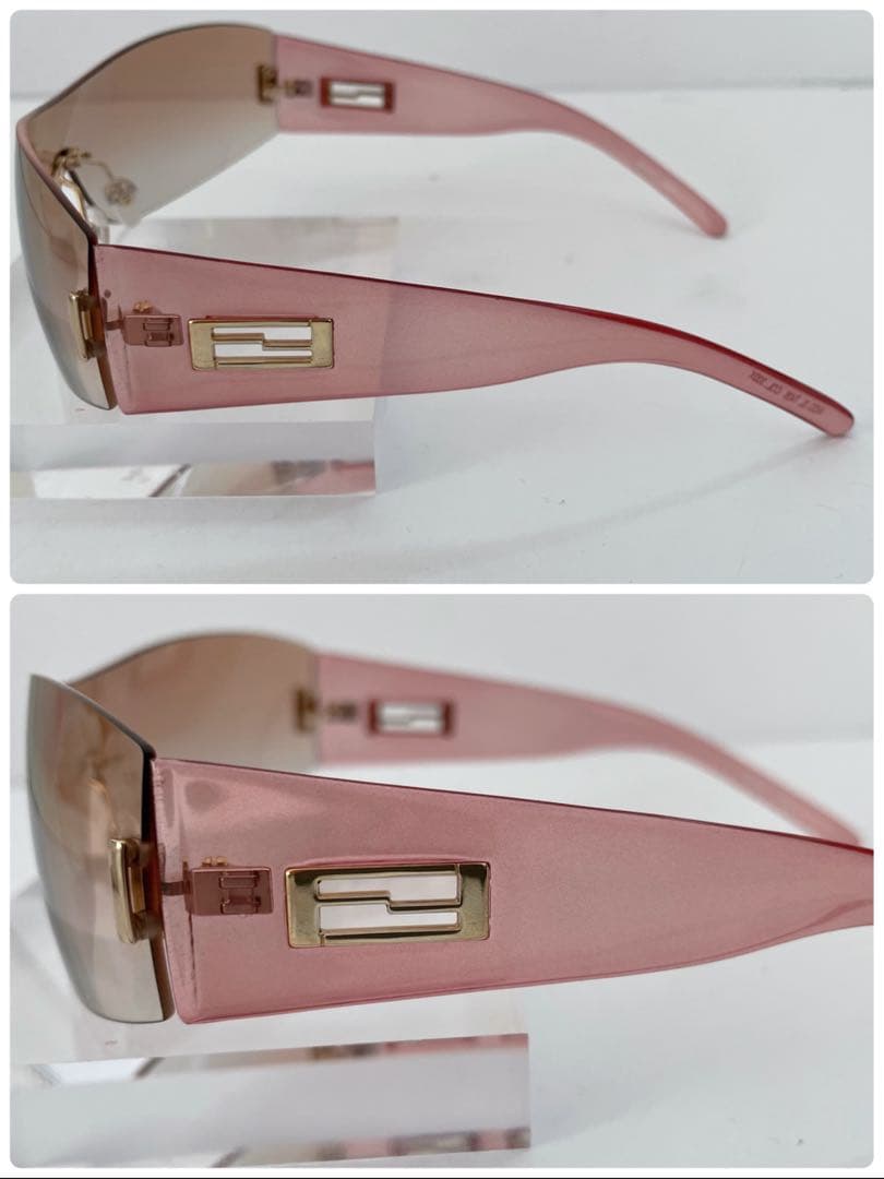 希少品】FENDI サングラス ピンク ユニセックス ヴィンテージ シールド