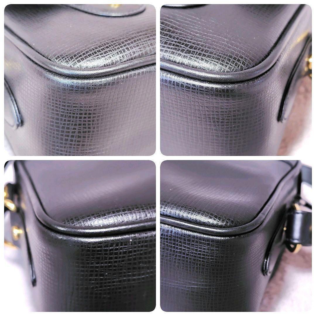 美品✨ ハンティングワールド メッセンジャーバッグ 黒 レザー 金具