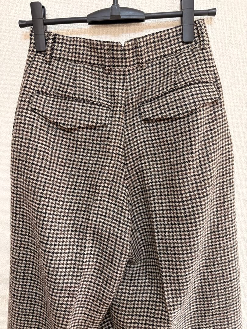 極美品✨️ 【ebure】チェック ワイドタックパンツ ロンハーマン 千鳥