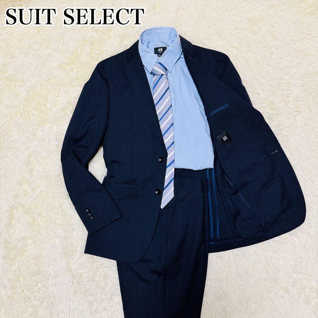 スーツセレクト セットアップ Y5 ネイビー ストライプ