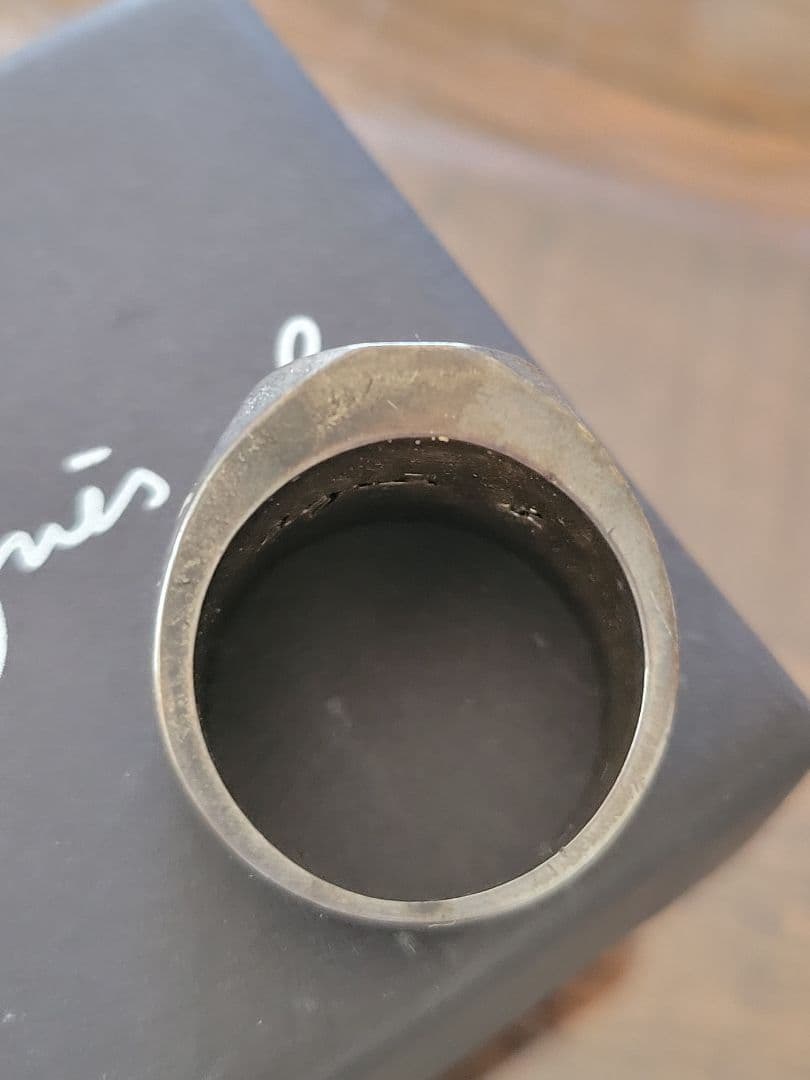 かめ様専用】agnes b アニエスベー メンズ シルバー色リング レザール