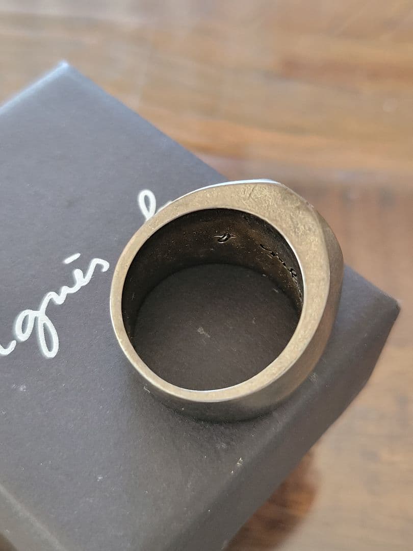 かめ様専用】agnes b アニエスベー メンズ シルバー色リング レザール