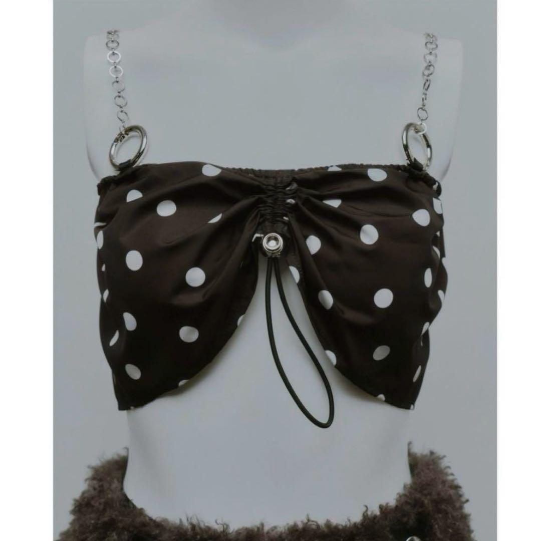 トップス KISHIDA MIKI chain bra ( DOT BLACK )