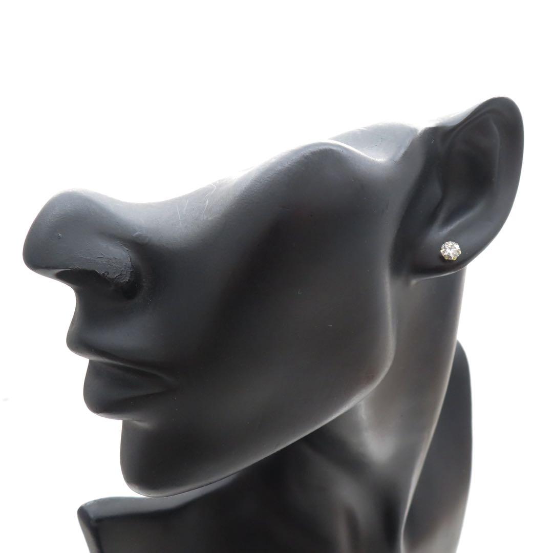 ふ*わ様 K18YG ダイヤモンド 0.498ct（刻印0.5）片耳ピアス　ソ付