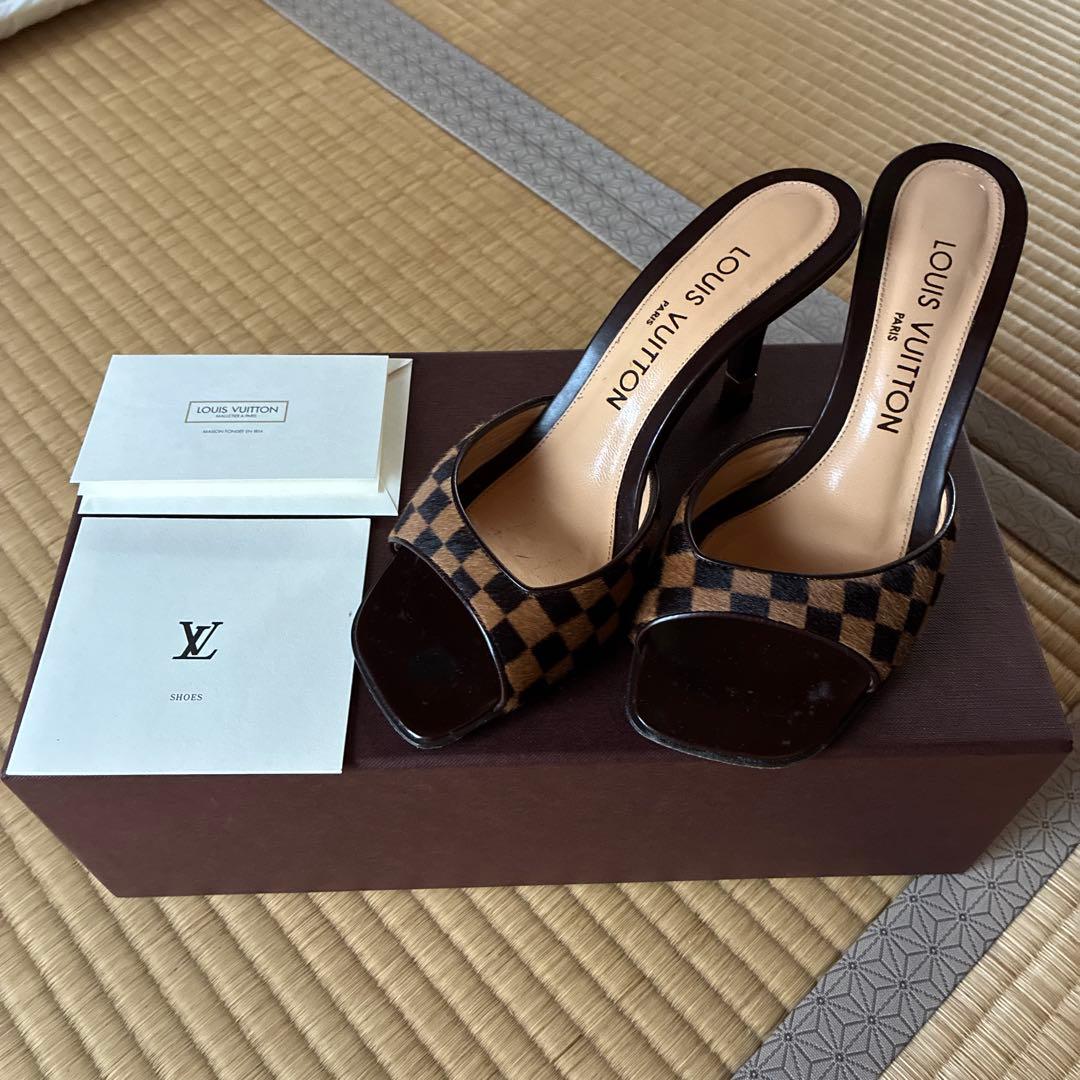 LOUIS VUITTON 希少品 チェック柄 ダミエ ハラコ ミュール LOUIS VUITTON（ルイ・ヴィトン） インパラ ハラコ ハンドバッグ