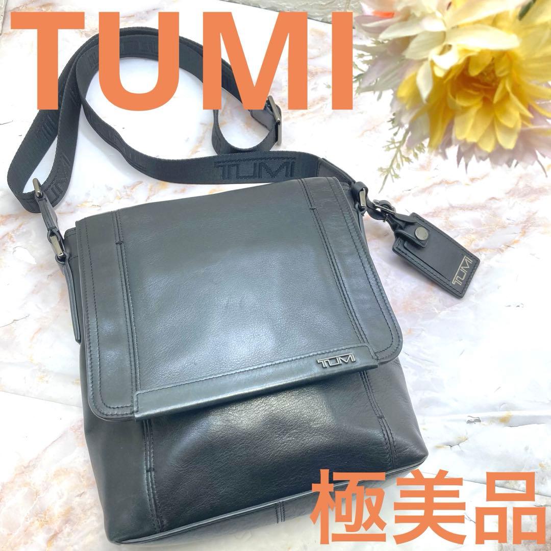 極美品❣️TUMIトゥミ68603JTレザー ショルダー バッグブラック黒