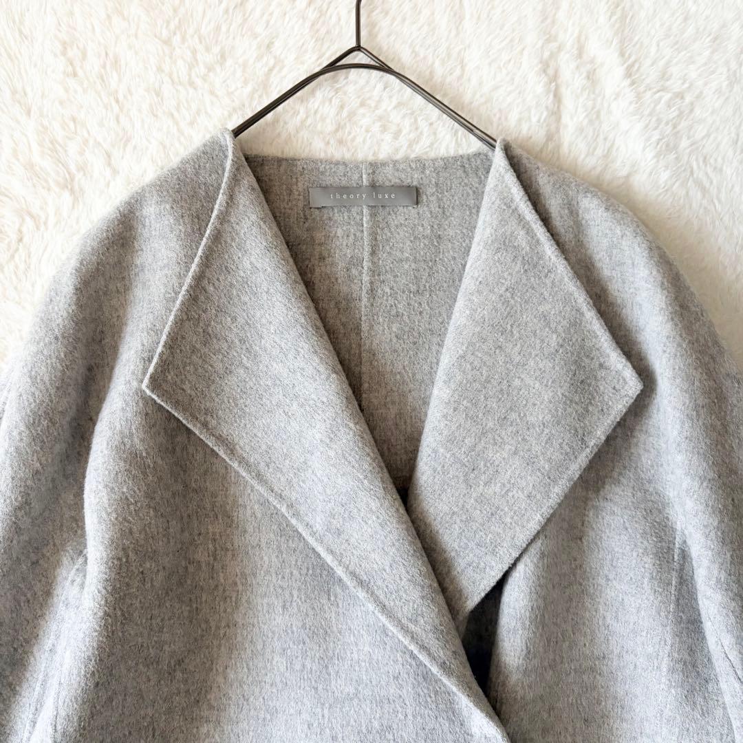 1362 美品✨ セオリーリュクス リバーコート ダブルフェイス カシミヤ