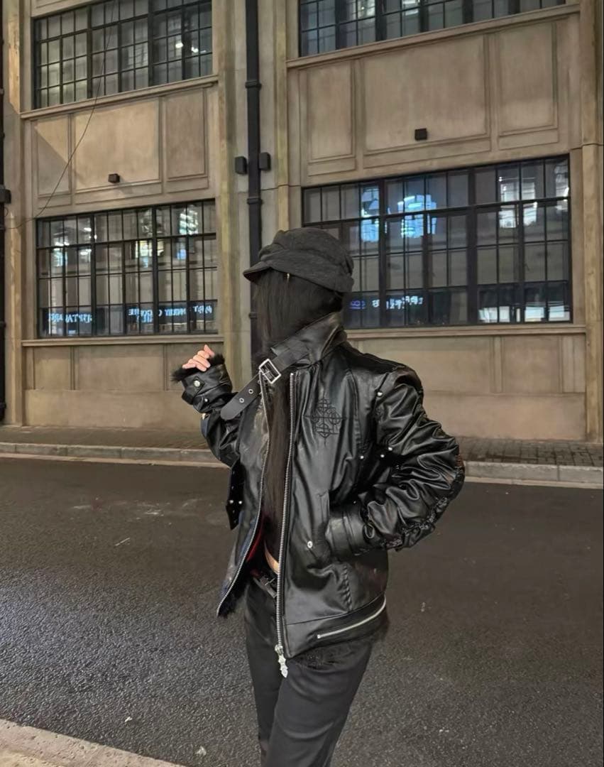 DETW 25AW ファー ブラックライダースジャケット y2k パンク系 - メルカリ