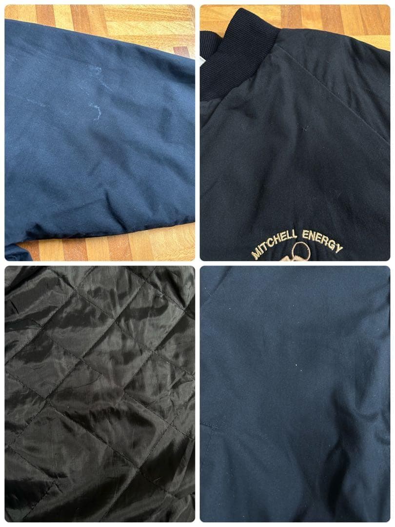 90s USA製 刺繍 企業ロゴ 中綿 キルティング ワークジャケット S150