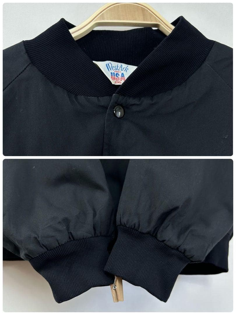 90s USA製 刺繍 企業ロゴ 中綿 キルティング ワークジャケット S150