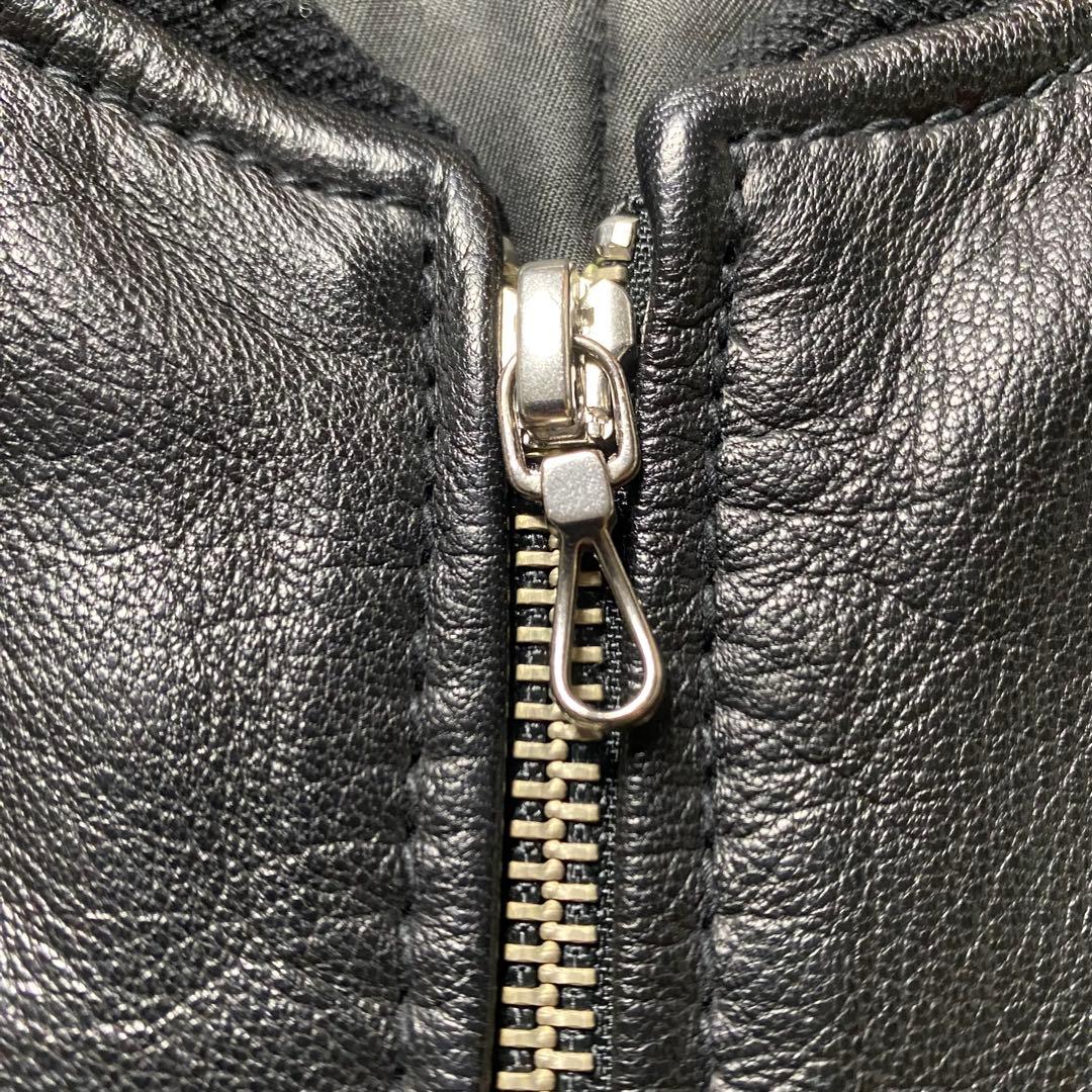 j92fr専用 美品 ナノユニバース レザー ブルゾン 本革 ゴートスキン