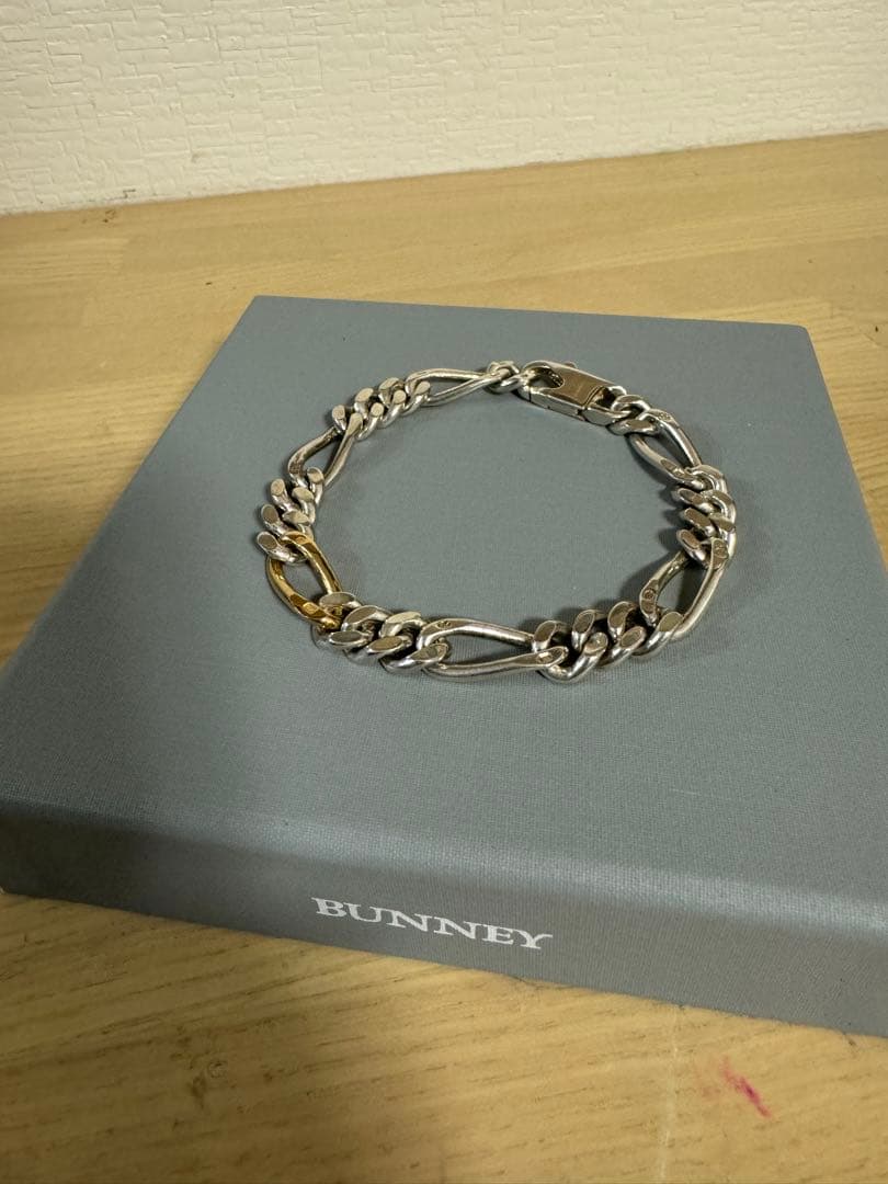 新品】BUNNY バニー フィガロ ブレスレット コンビ ゴールド シルバー