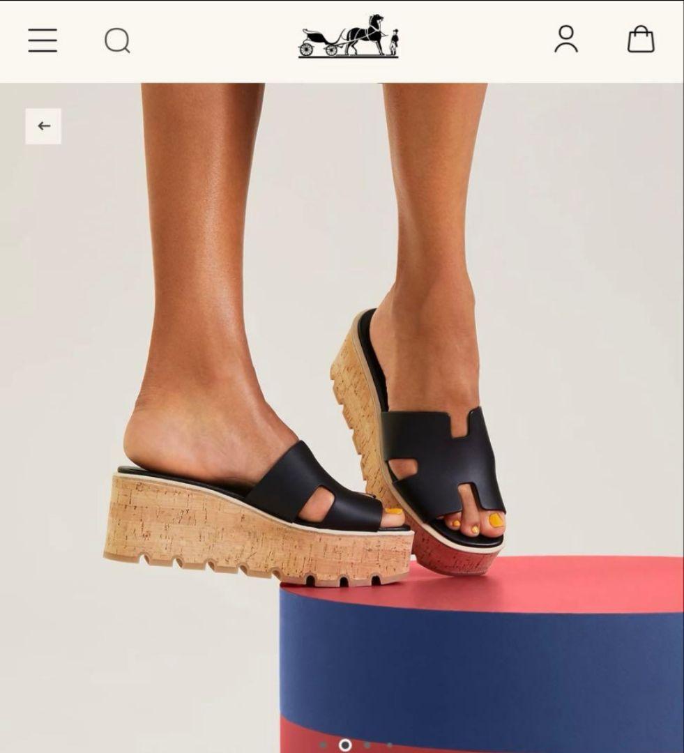 【新品未使用】HERMES　エルメス　エズ　30 黒　size 38 楽天市場】≪ 新品 ≫ エルメス エズ 30 サンダル 38 レザー コルク