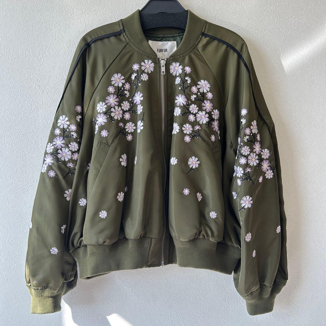 ☆フォロー割引あり☆ FURFUR フラワー 刺繍スカジャンアウター