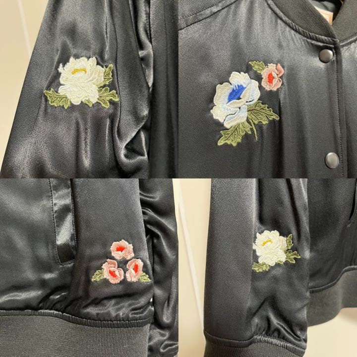 Levi's リーバイス サテン 花柄・鶴刺繍 ジャケット Mサイズ - メルカリ