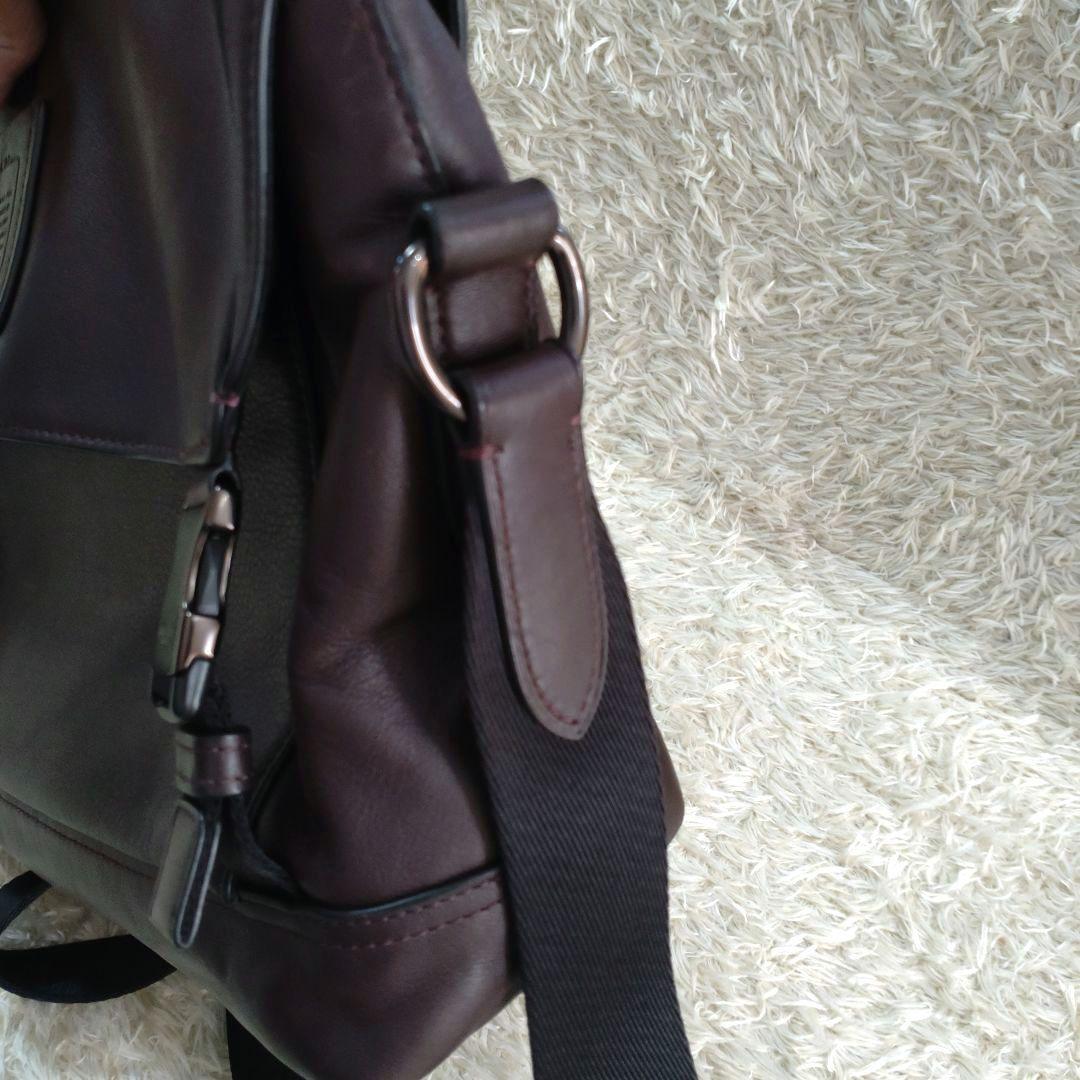 COACH 2wayレザーダークブラウンメッセンジャーバック 37954の通販はau