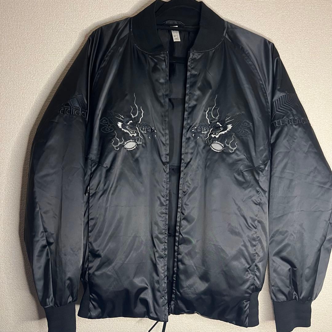 未使用級】adidas アディダス オールブラックス スカジャン 日本限定