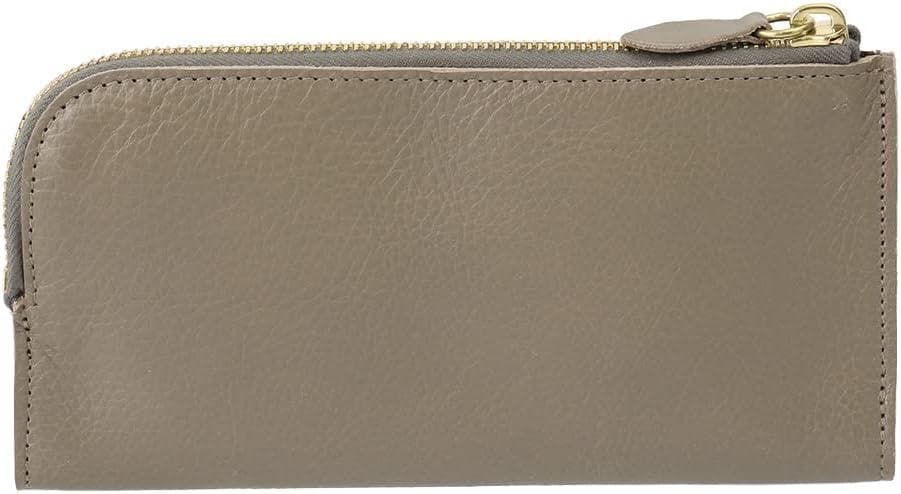 イルビゾンテ] 2つ折り長財布 小銭入れ付 L字ファスナー グレージュの