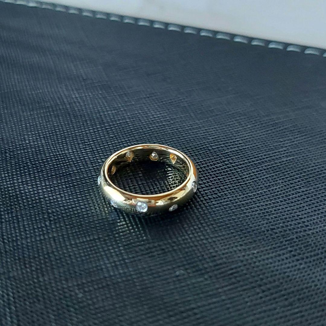 美品 ティファニー リング 8号 K18YG Pt950 ダイヤモンド - メルカリ