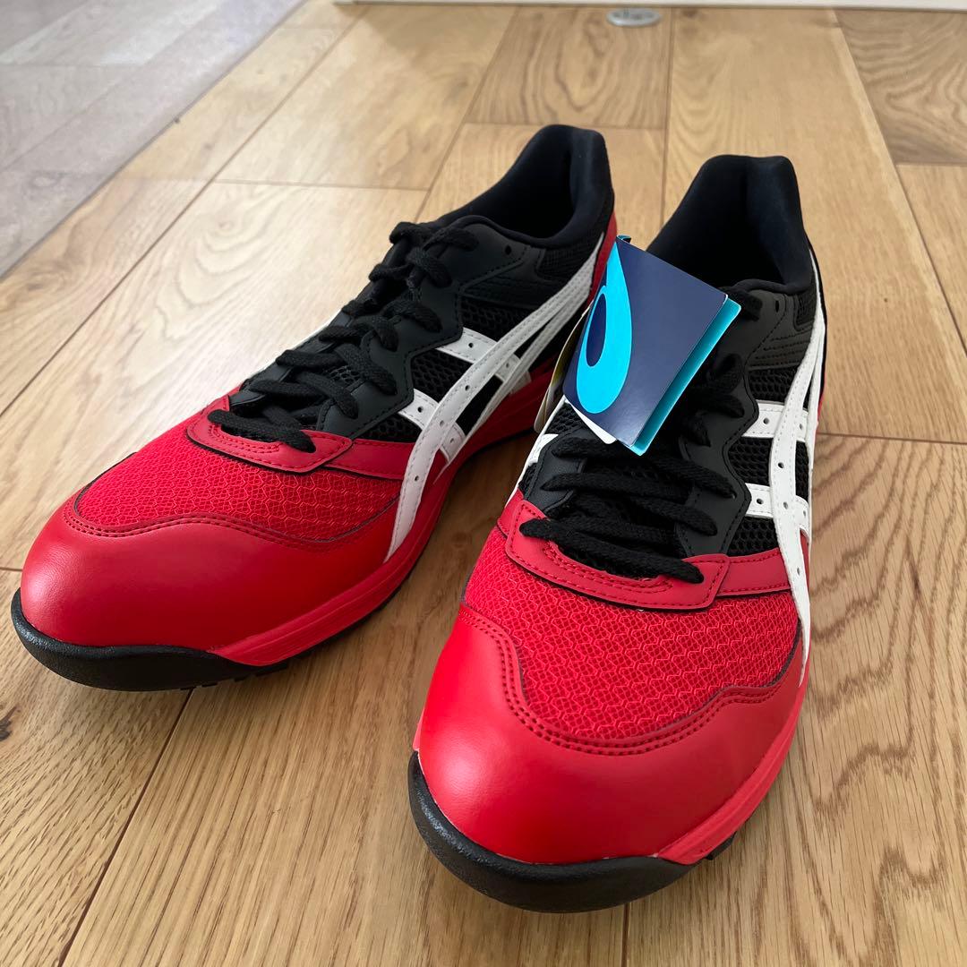 ASICS cp210 クラシックレッドxホワイト　安全靴 ウィンジョブ ASICS CP210 600 ホワイト×クラシックレッド アシックス