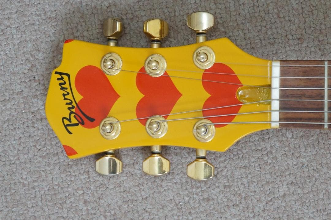 hide イエローハート Jr YH-JR Burny アンプ内蔵 ミニギター - メルカリ