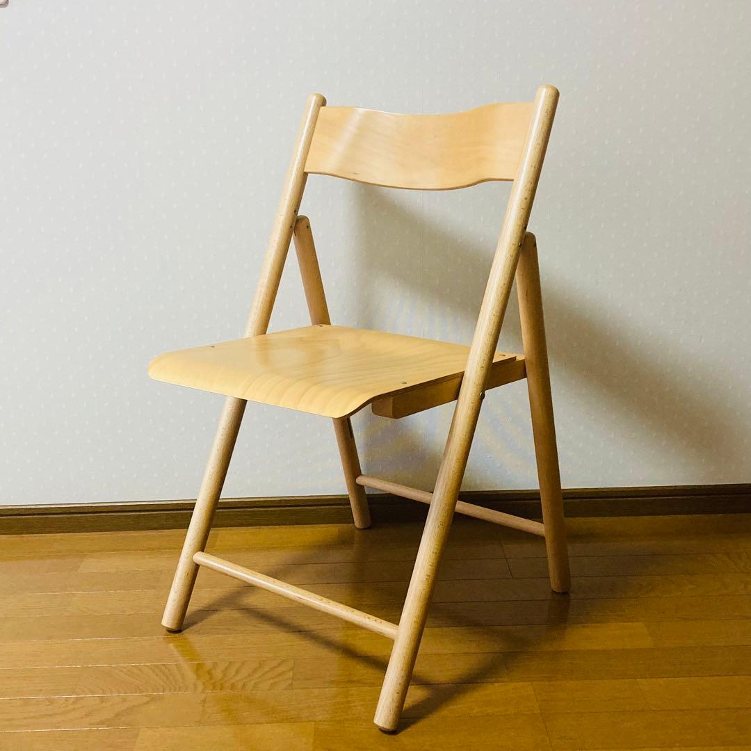 希少！】【生産終了品 】MUJI 無印良品 ブナ材 折りたたみ椅子 - メルカリ