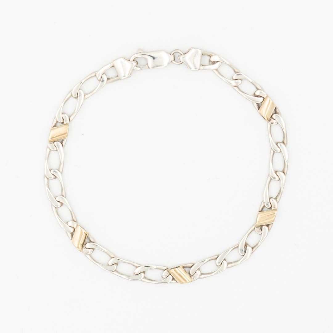 ヴィンテージ ティファニー フィガロチェーン ブレスレット 21.8cm 90s