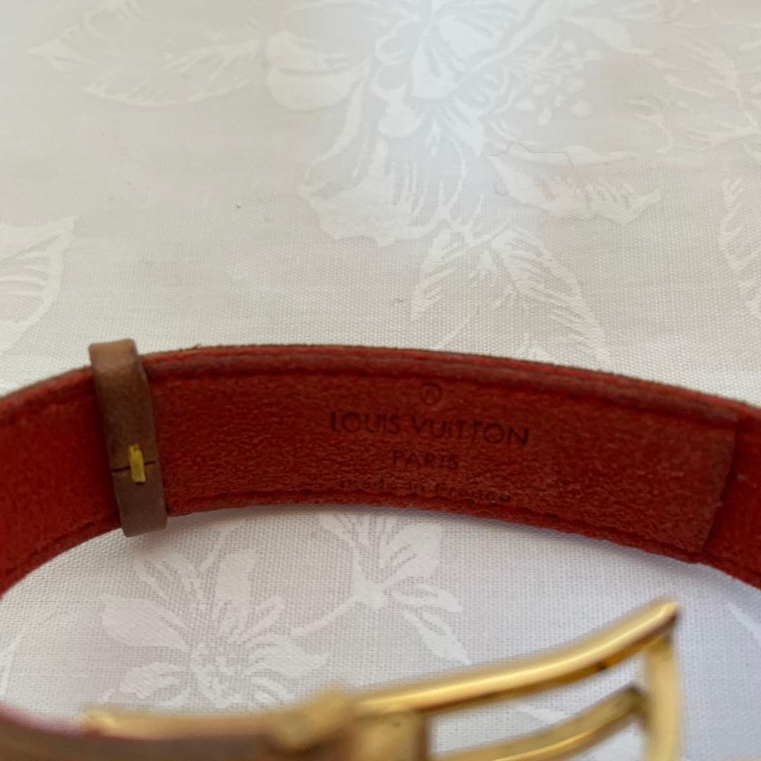 LOUIS VUITTON グッドラックブレス レザー ブラウン ゴールド - メルカリ