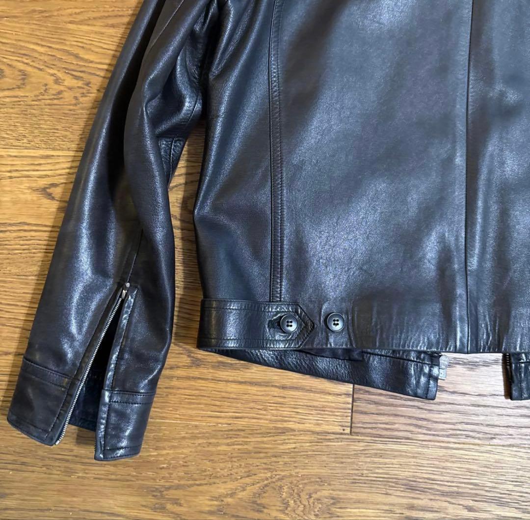 希少】agnes b. レザージャケット size2 短丈 ダークブラウン - メルカリ