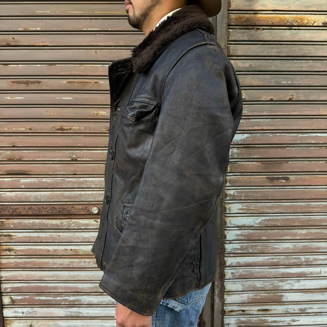 40s フランス製 襟ボア コルビジェジャケット Le Corbusier L - メルカリ