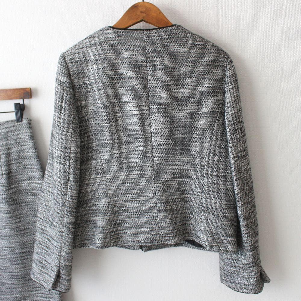 新品オペークドットクリップ ジャケット＆スカート セットアップ