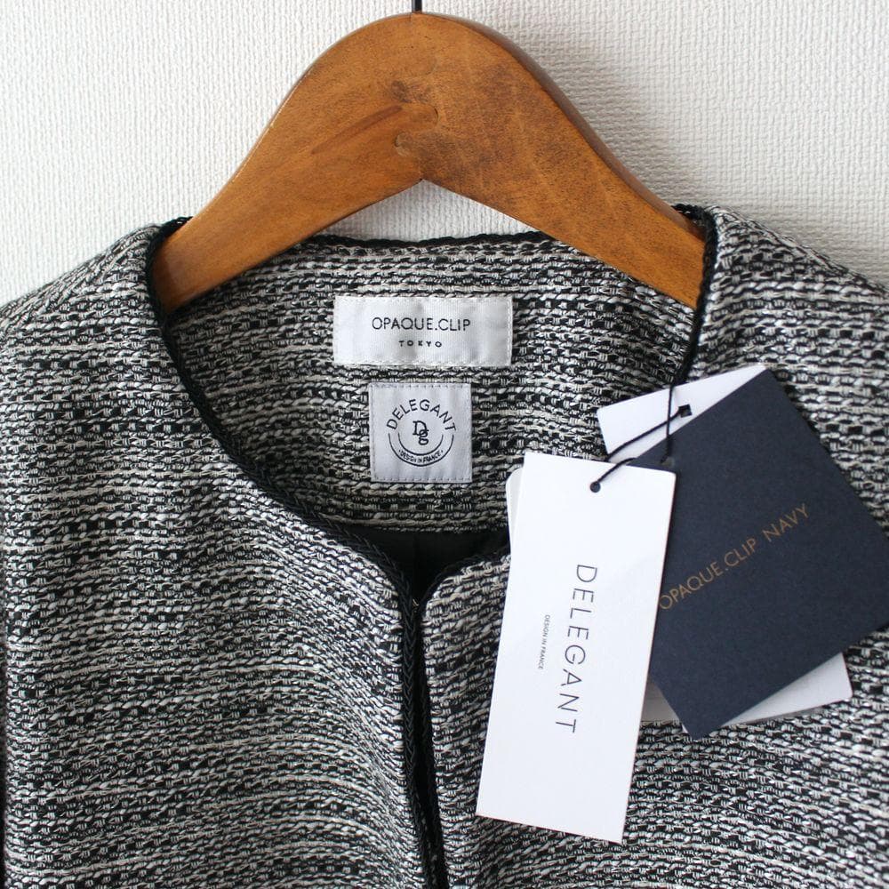 新品オペークドットクリップ ジャケット＆スカート セットアップ