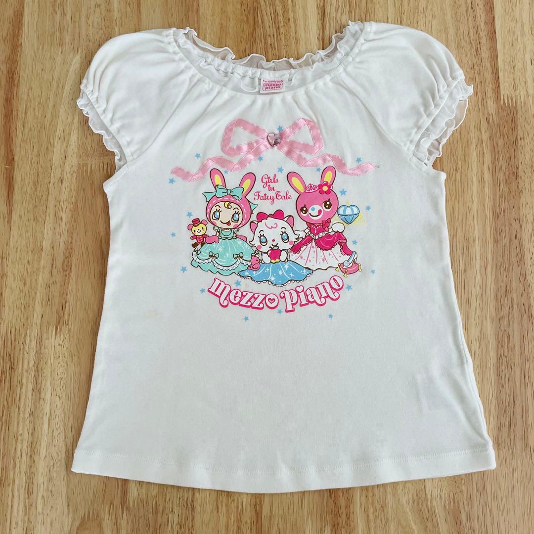 メゾピアノ130 Tシャツ ベリエちゃん ミミポポ リボン 平成女児 - メルカリ