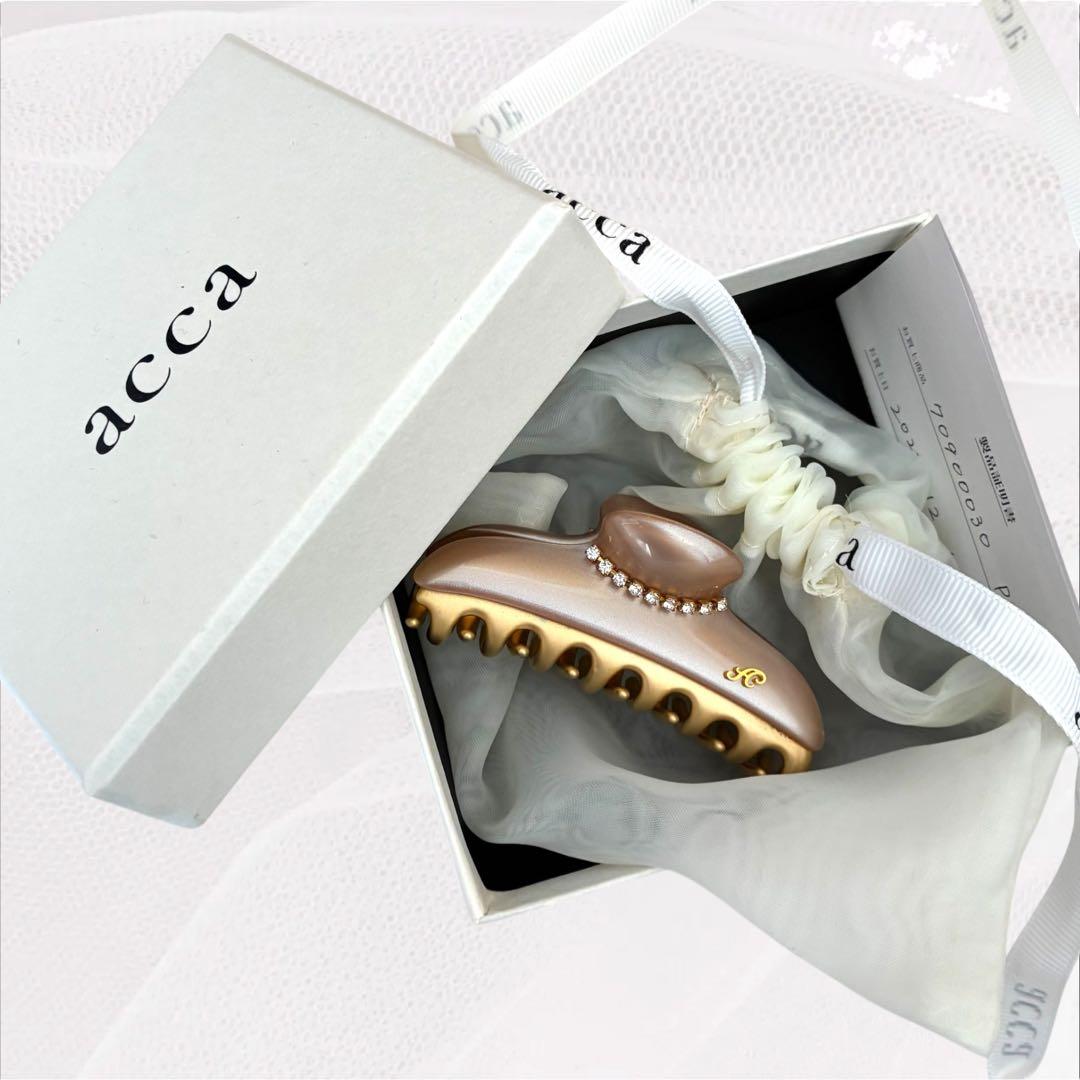 付属品有/未使用級 acca アッカ ヘアクリップ ニューコラーナ G金具 M