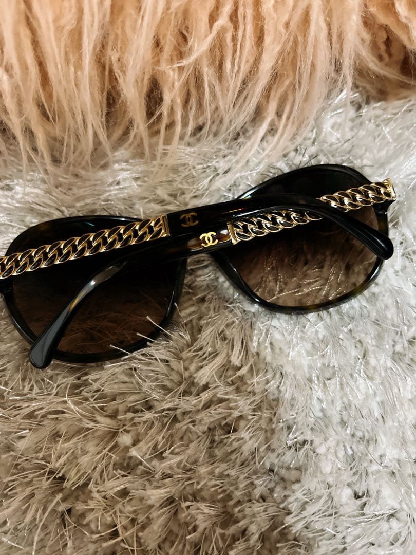 【美品】CHANEL チェーン サングラス 関税・送料込み＊CHANEL＊CH5210Q チェーン付 サングラス (CHANEL