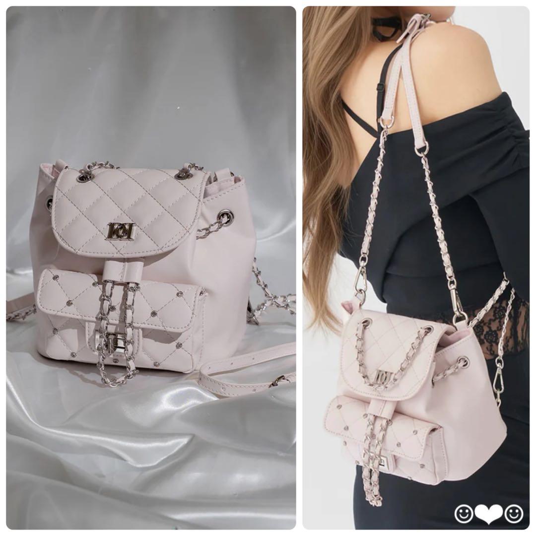 Darich♡キルティングビジューミニリュック♡ピンク - メルカリ